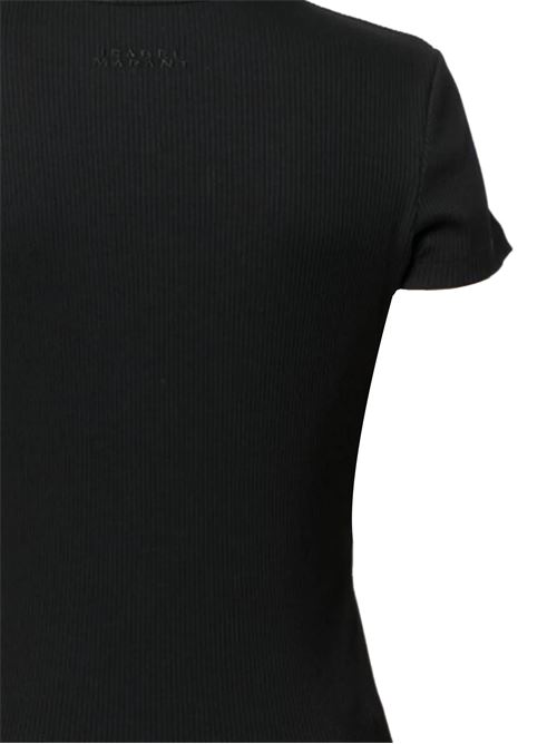 Black cotton t-shirt ISABEL MARANT | TS0111FAA2N39I01BK